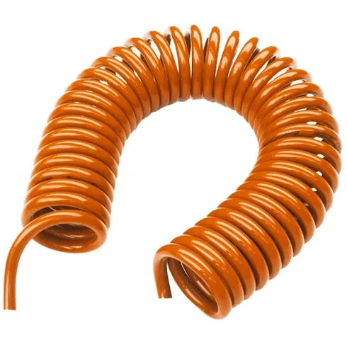 Спиральная полиуретановая трубка KIPVALVE UL-08050-OR-5M-E100-F100-D40
