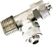 Тройник с резьбой и накидной гайкой XCPC XRPDN-8/6-03